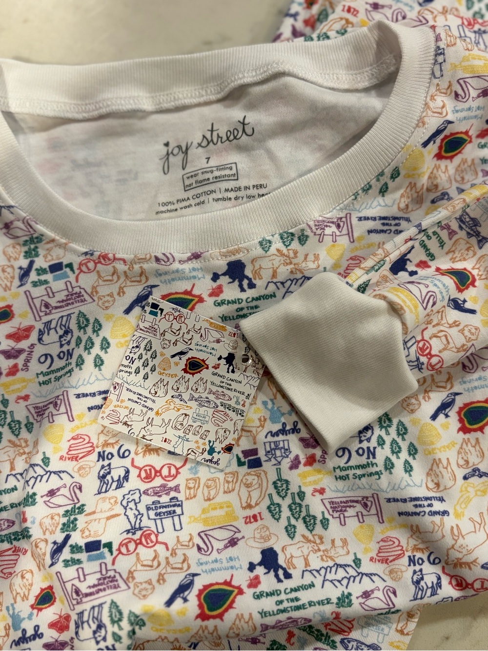 NWT Joy Street Kids Yellowstone Forever National Park Pajamas sold out size 7